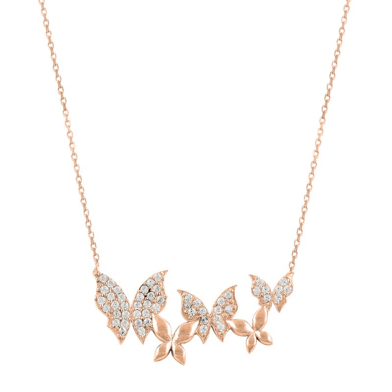 CZ Butterfly Necklace - N14029