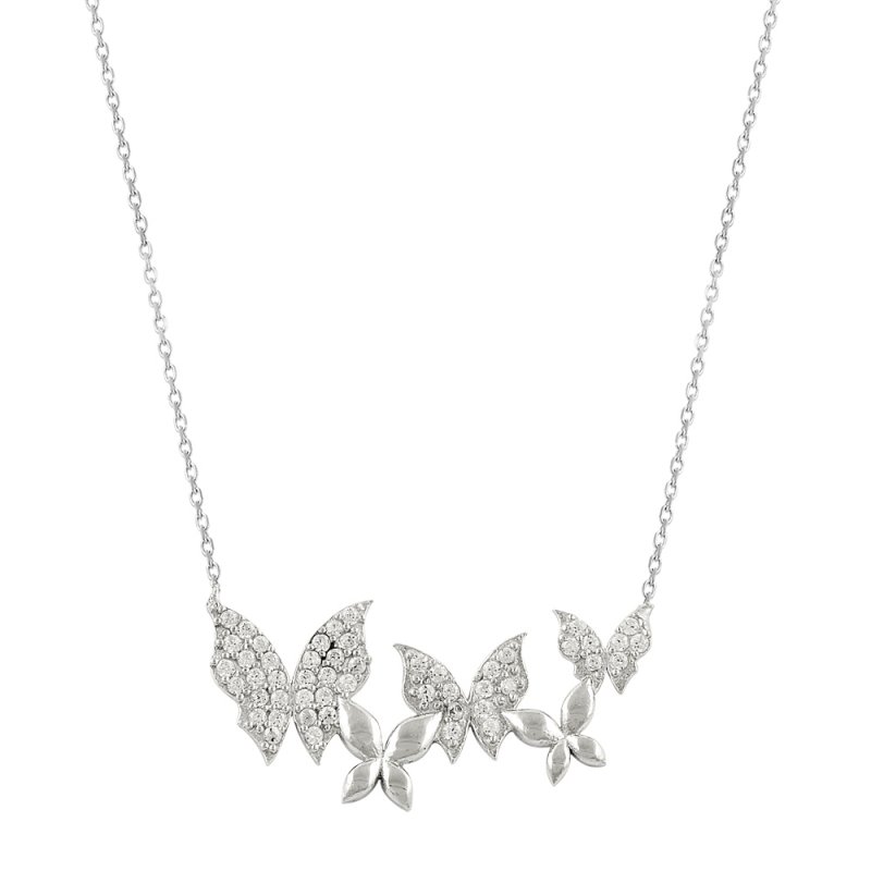 CZ Butterfly Necklace - N14029