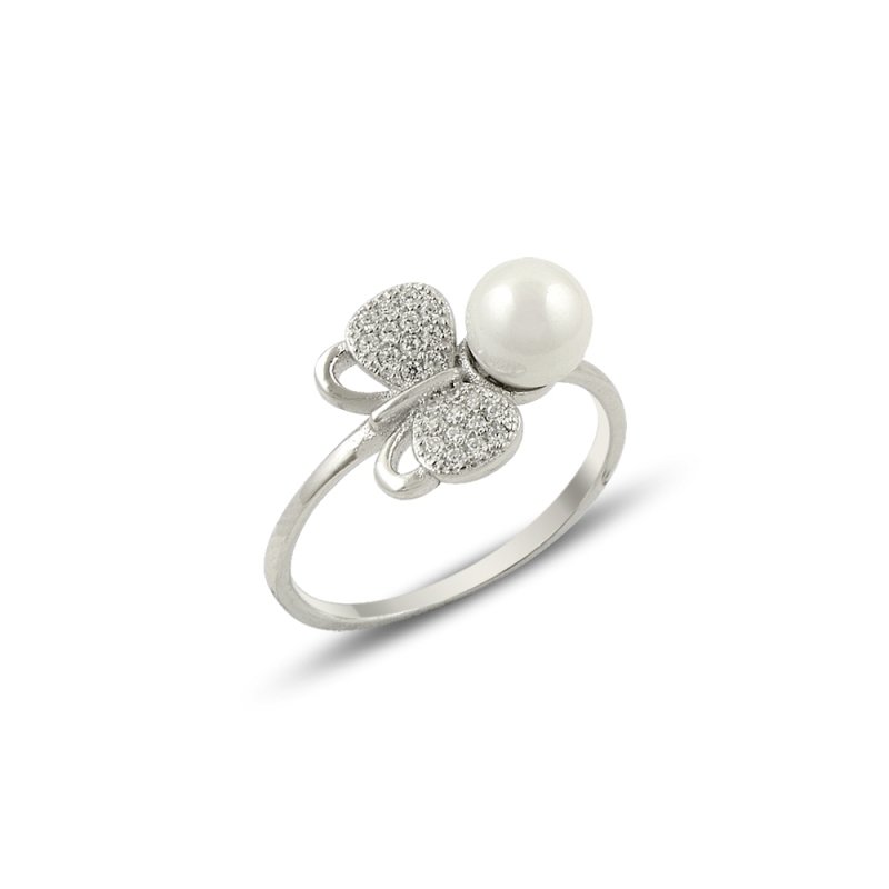 Cubic Zirconia & Pearl Ring - R14144