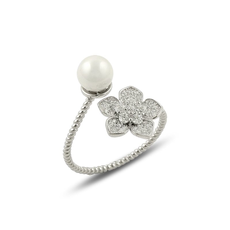 Cubic Zirconia & Pearl Ring - R14151