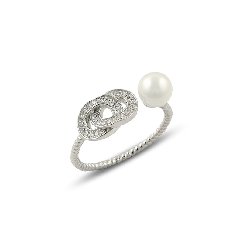 Cubic Zirconia & Pearl Ring - R14154