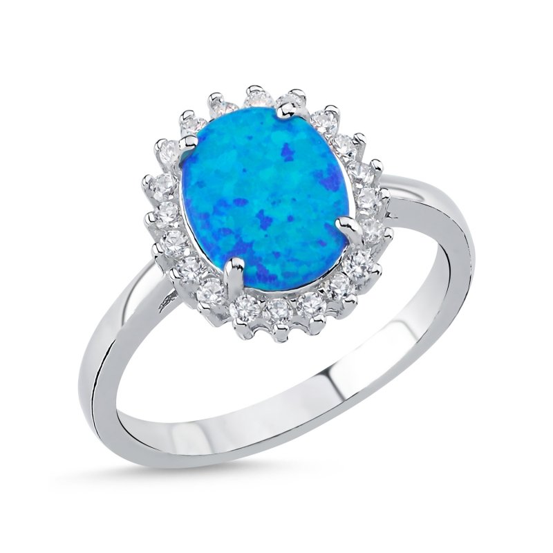 Opal & Cubic Zirconia Ring - R14161