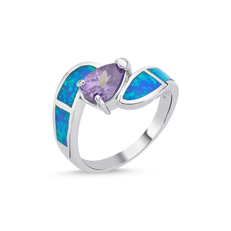 Opal & Cubic Zirconia Ring - R14179