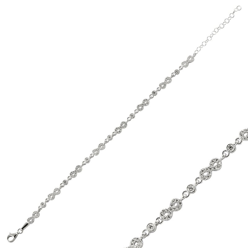 CZ Infinity Bracelet - B14496
