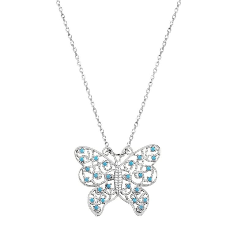 Thin Chain Butterfly Necklace - N14523
