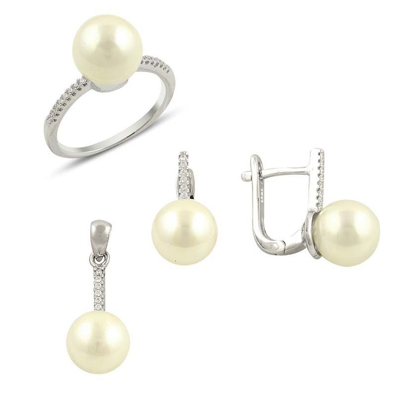 Pearl & CZ Set - S13710