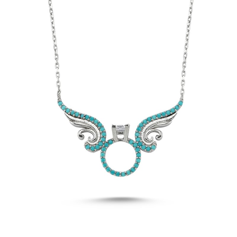 Solitaire & Wings Necklace - N82200