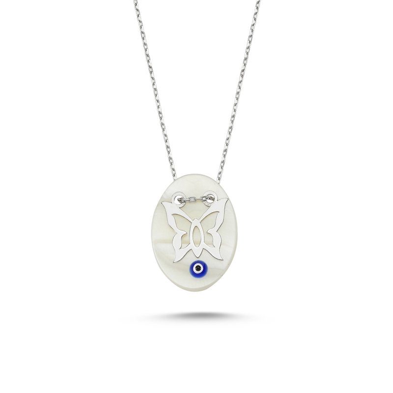 Butterfly & Evil Eye Necklace - N82291