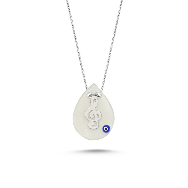 Treble Clef & Evil Eye Necklace - N82293