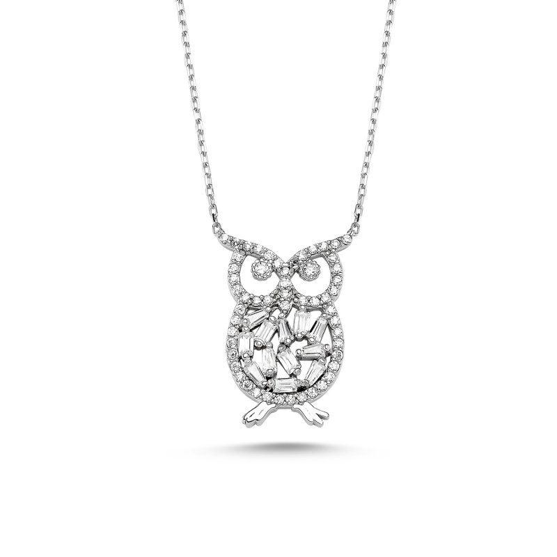Owl CZ Necklace - N82339