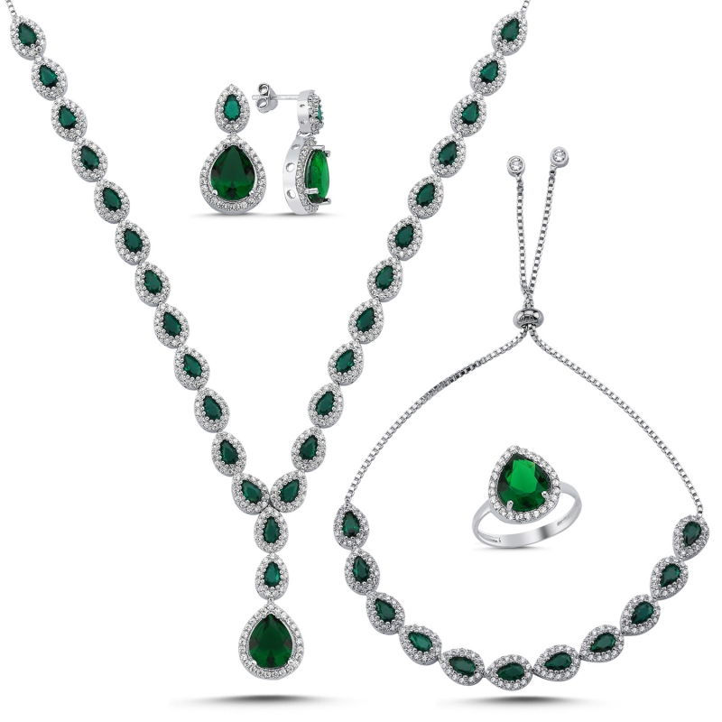 Drop CZ Bridal Set - S82421