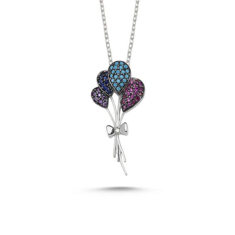 Mix Color CZ Balloon Necklace - N82445