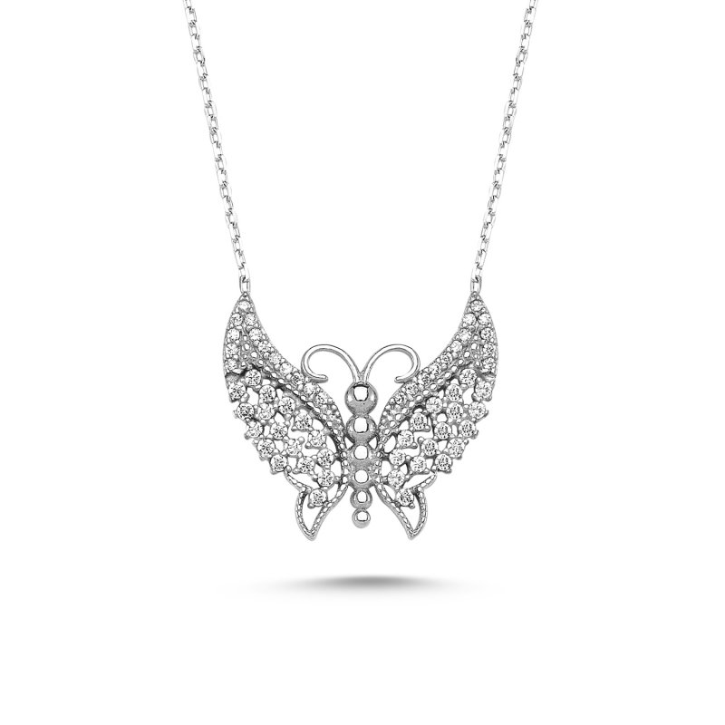 CZ Butterfly Necklace - N82449