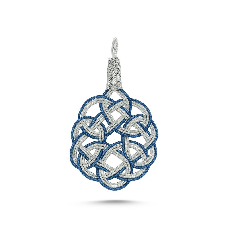 Kazaz Hand Knitted Blue Color Pendant - P82474
