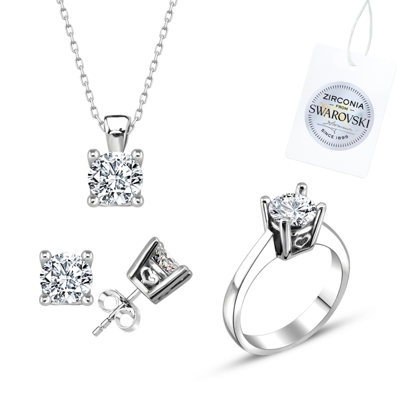 Swarovski Zirconia Solitaire Set - S82526