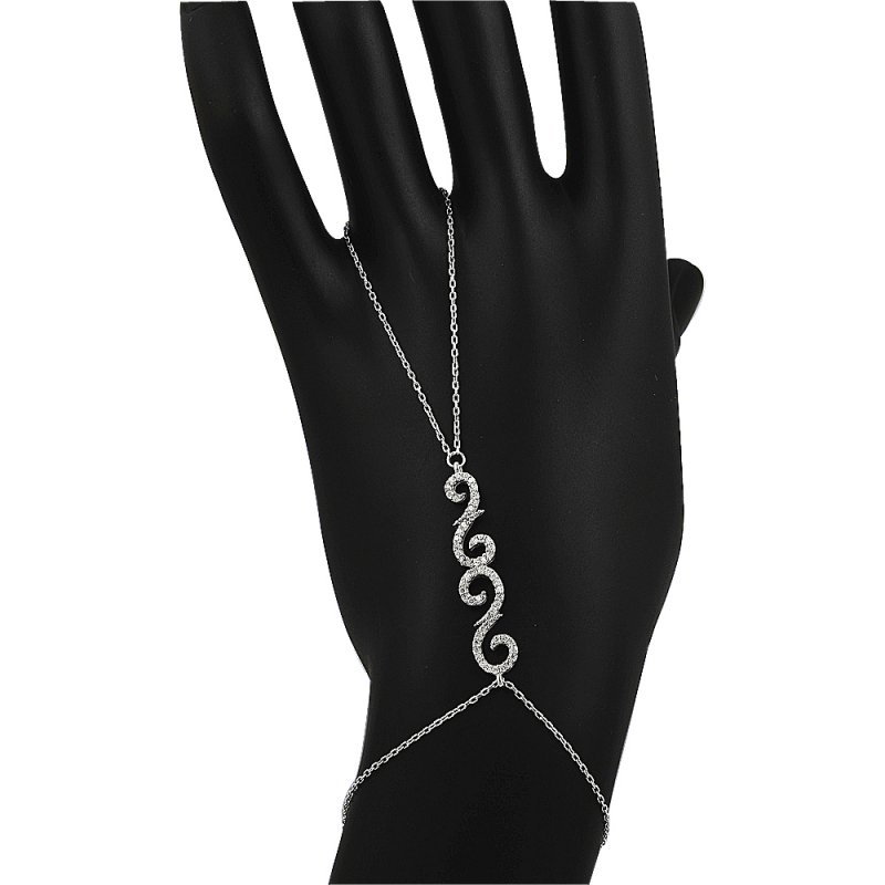 CZ Bracelet With Ring - B82532