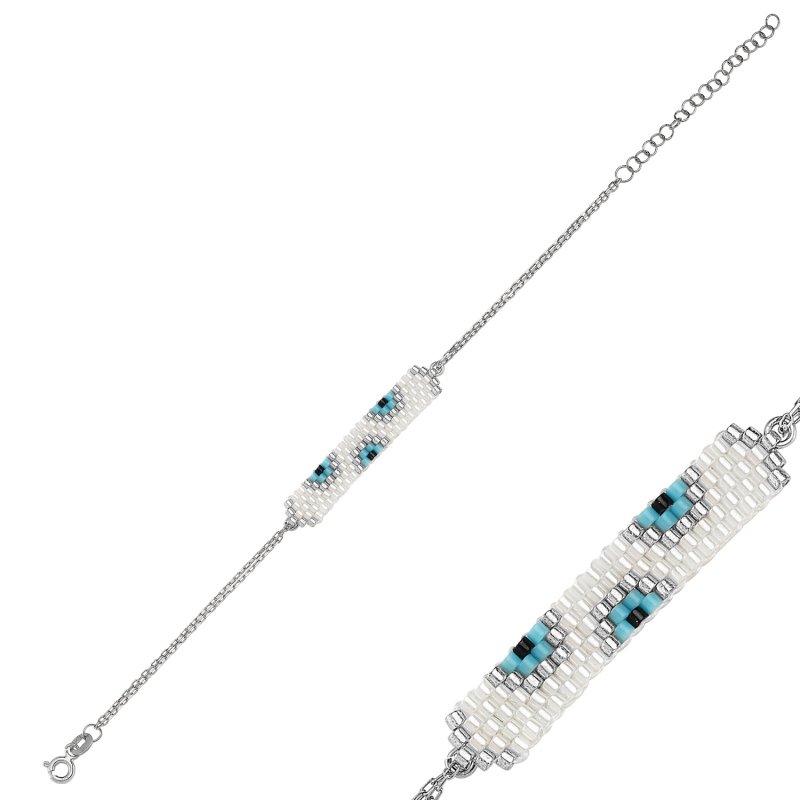 White Miyuki Beads Bracelet - B82653