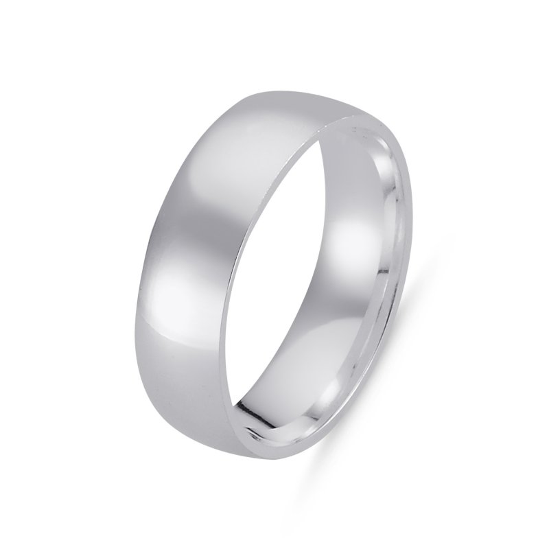 6mm D Shape Plain Band Ring - WR82664