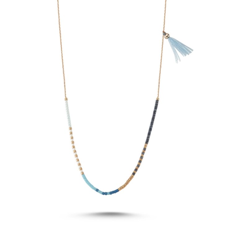 Blue Miyuki Beads Necklace - N82667