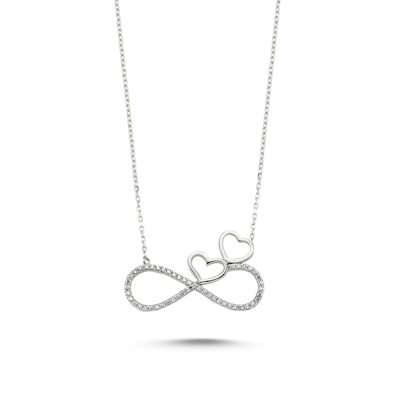 CZ Heart & Infinity Necklace - N82674