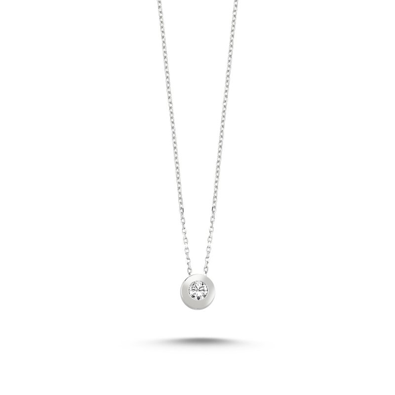3mm CZ Solitaire Necklace - N82677