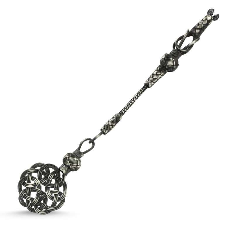 Oxidised Kazaz Hand Knitted Tassel - TT82731
