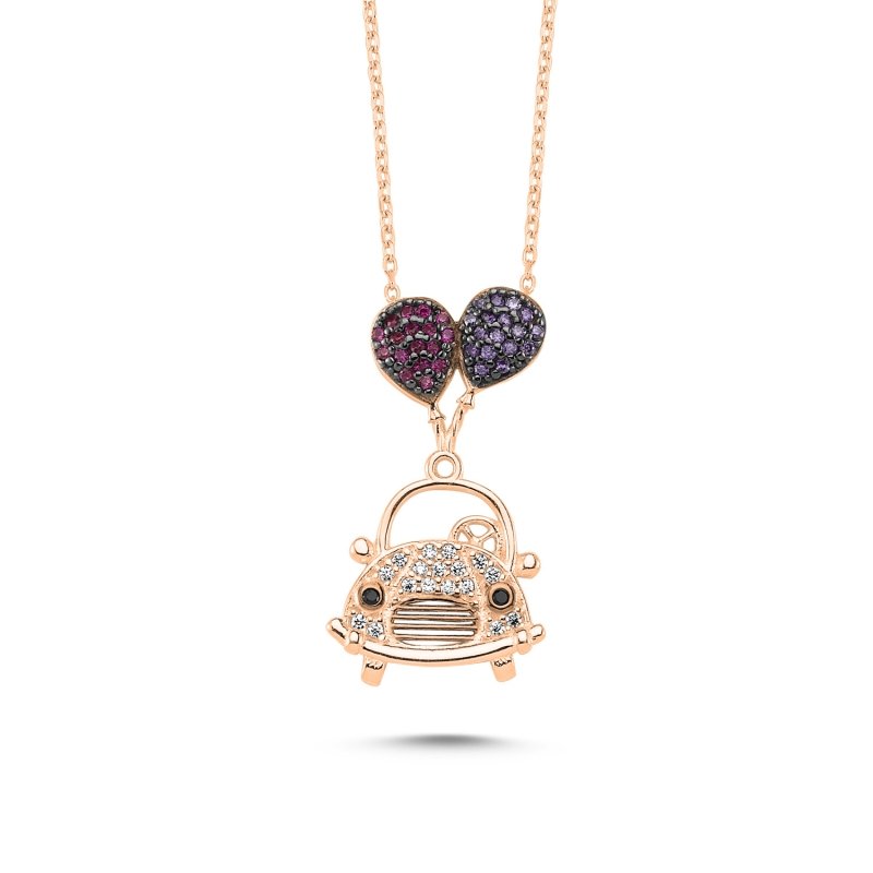 CZ Balloon & Car Necklace - N82829