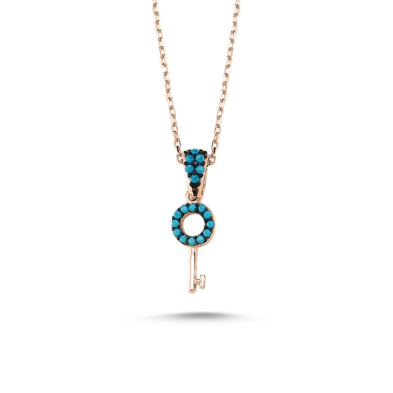 CZ Key Design Necklace - N82876