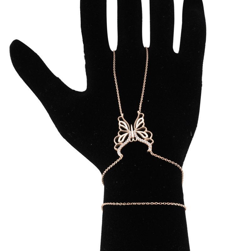 CZ Butterfly Bracelet Ring - B83033