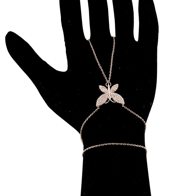 CZ Butterfly Design Bracelet Ring - B83037