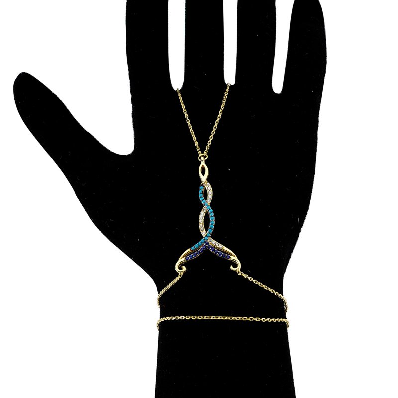 CZ Mix Color Bracelet Ring - B83045