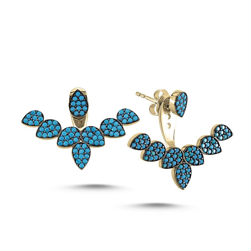 Nano CZ Drops Double Earrings - E83048