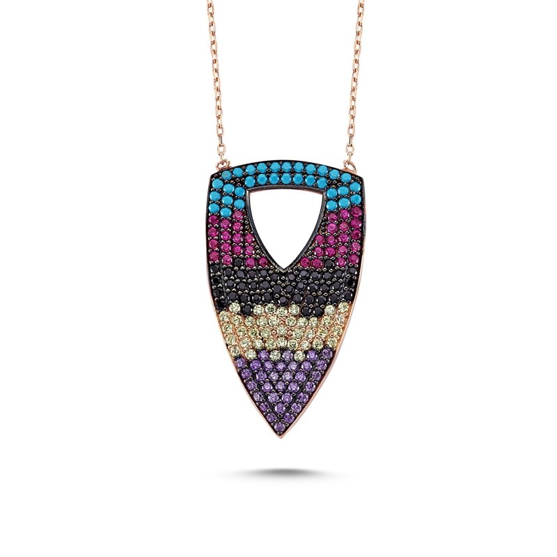 Mix CZ Necklace - N83054