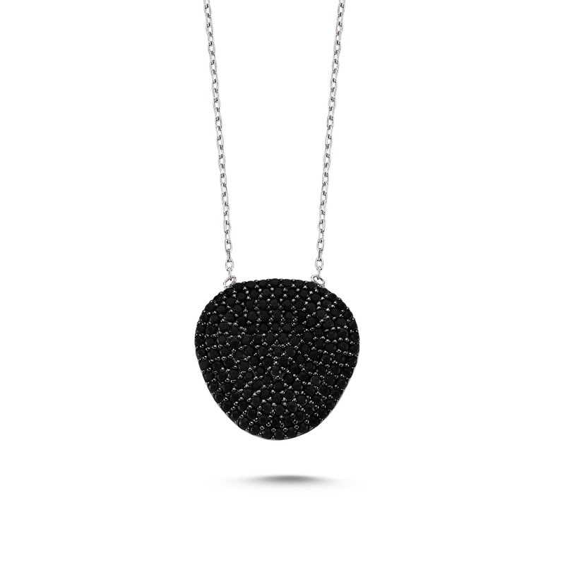 CZ Rounded Triangle Necklace - N83062