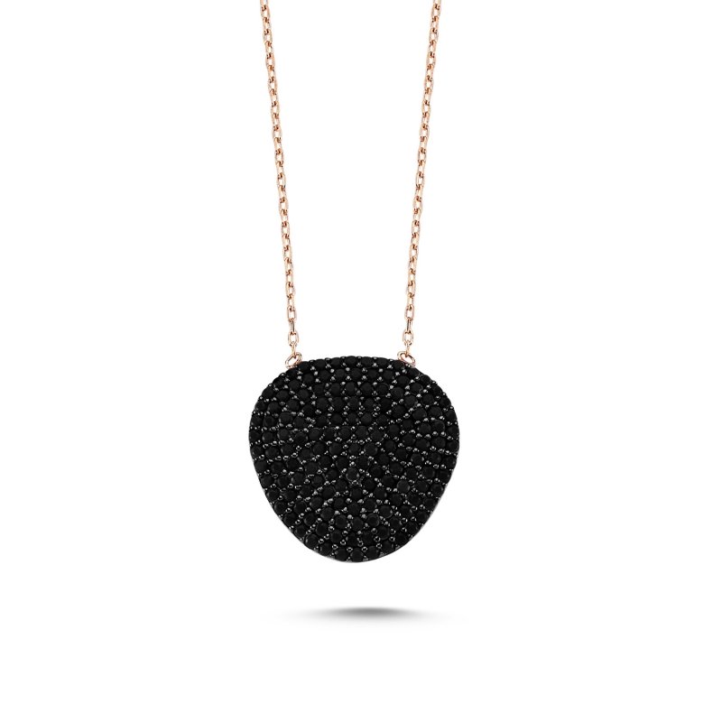 CZ Rounded Triangle Necklace - N83062