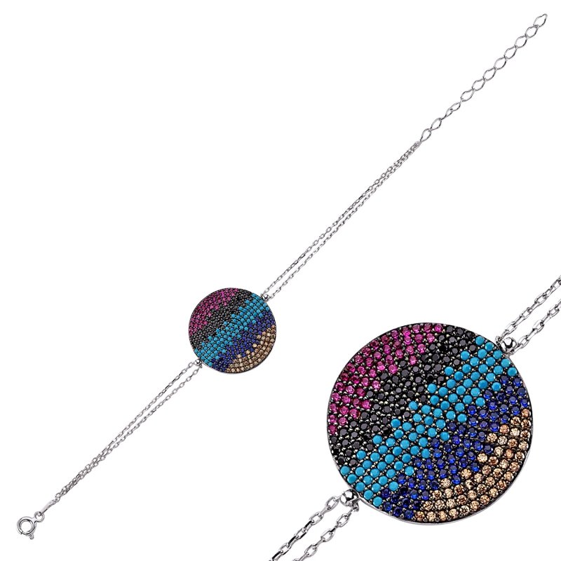 Round Mix CZ Bracelet - B83073