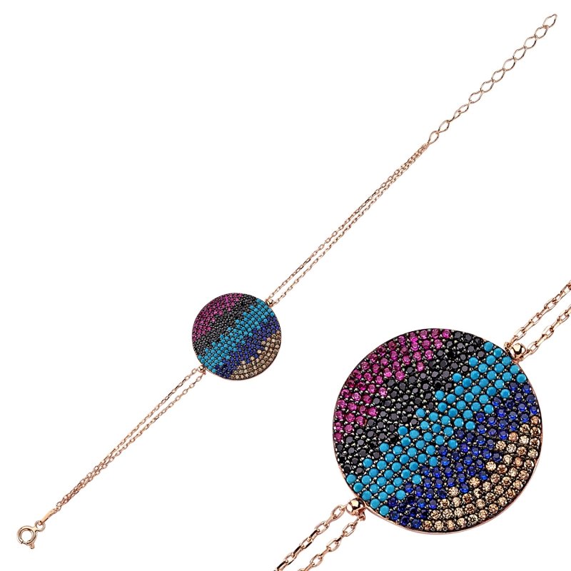 Round Mix CZ Bracelet - B83073