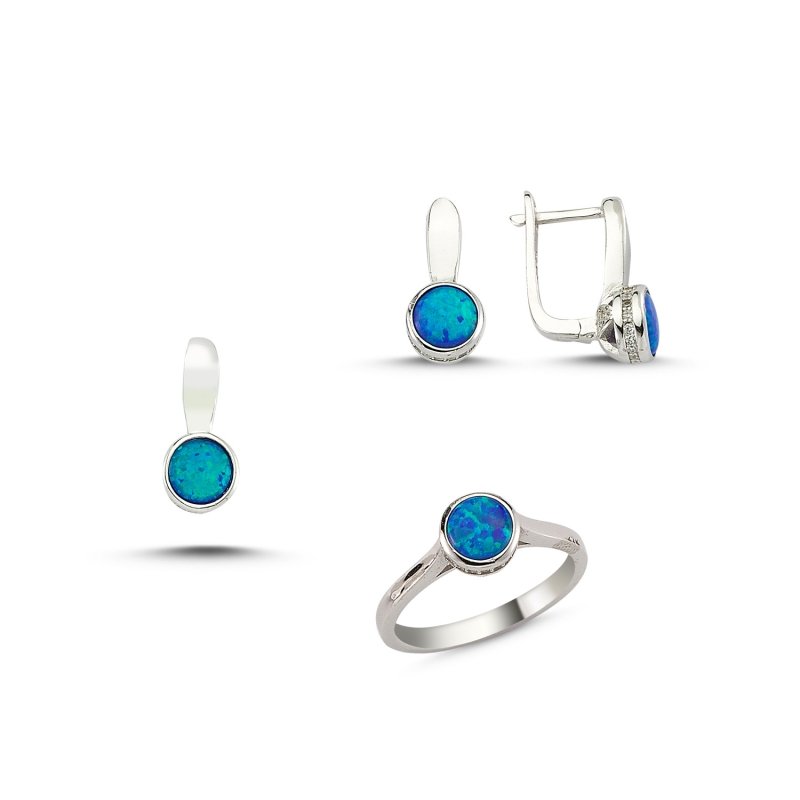 CZ Opal Solitaire Set - S83116