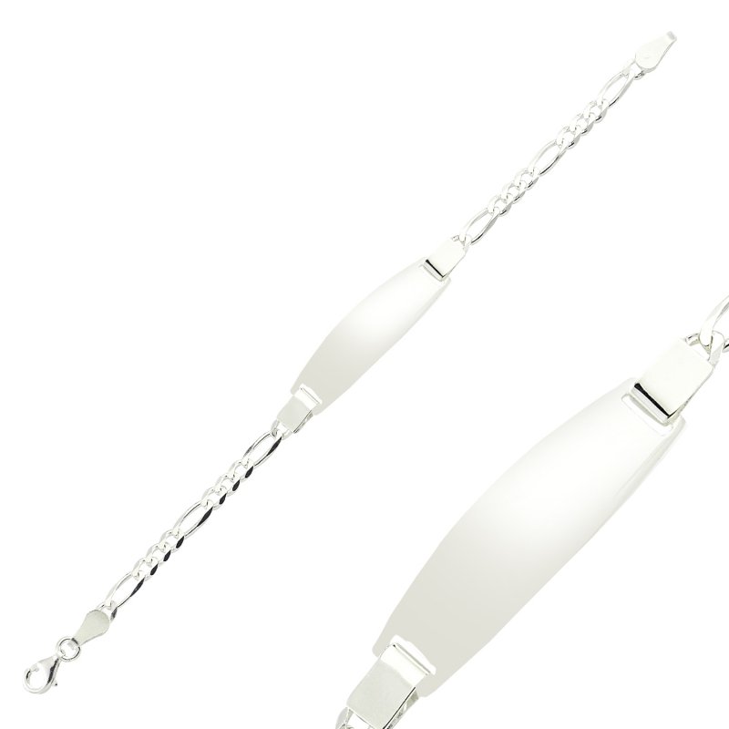 Name Tag Figaro Chain Bracelet For Kid