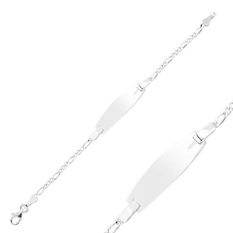 Name Tag Figaro Chain Bracelet For Babies - B83317