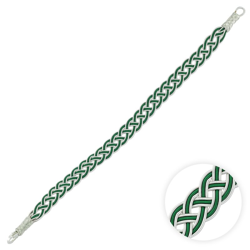 Green Kazaz Hand Knitted Bracelet - B83593