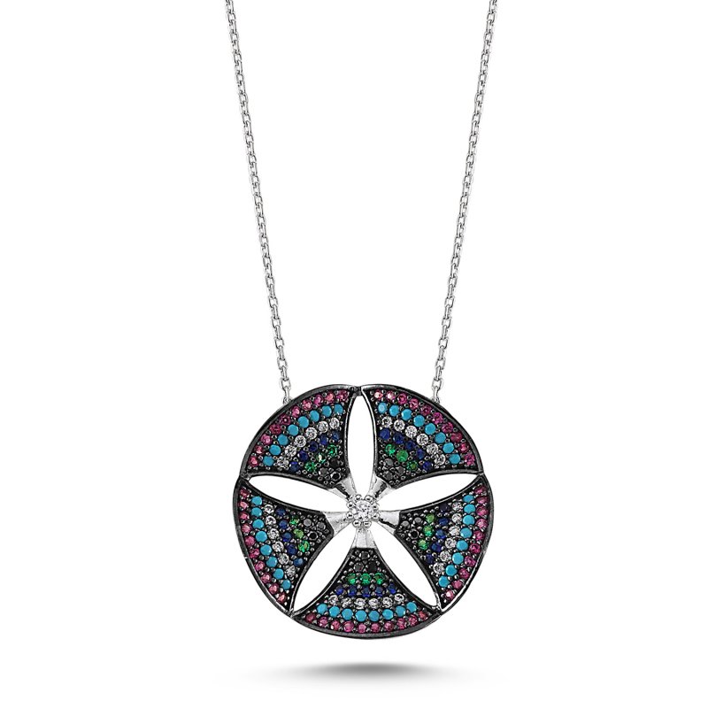Mix CZ Necklace - N83669