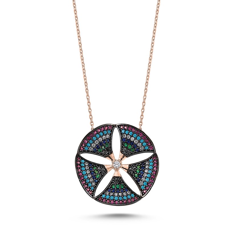 Mix CZ Necklace - N83669