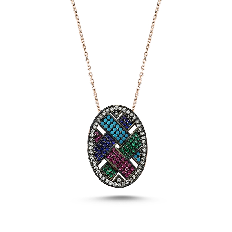 Mix CZ Necklace - N83670