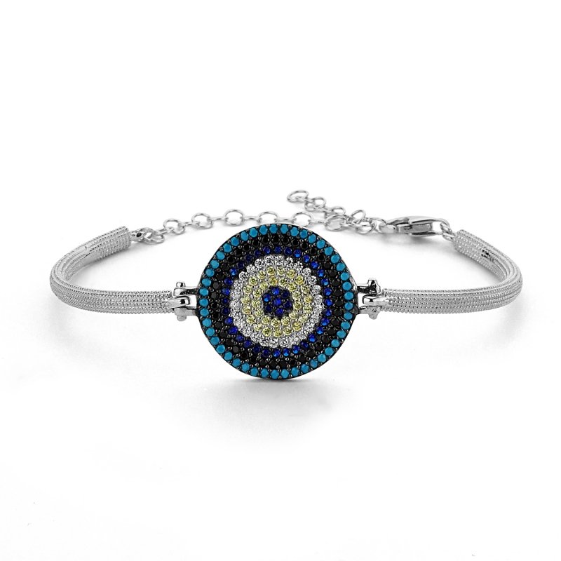 Nano CZ Evil Eye Bangle - BN83705