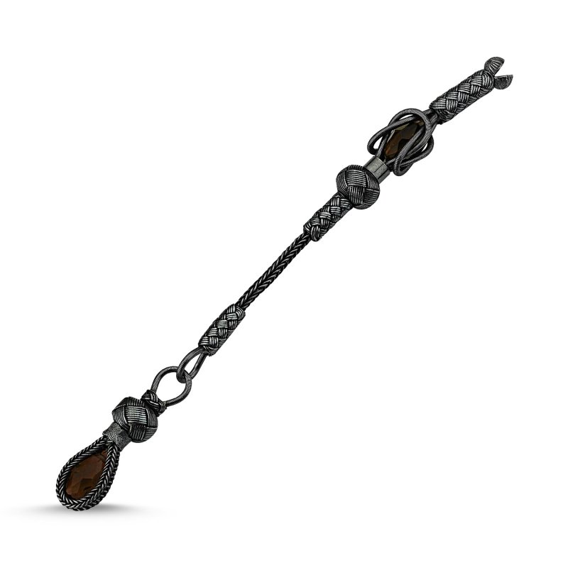 CZ Oxidised Kazaz Hand Knitted Tassel - TT83756