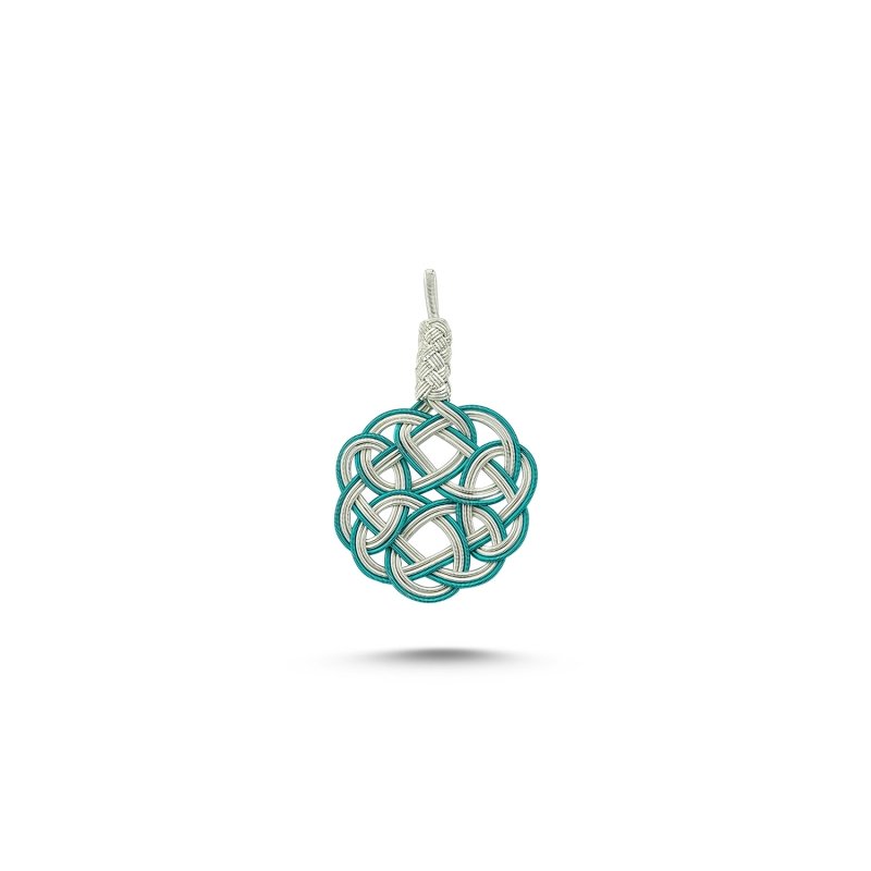Turquoise Kazaz Hand Knitted Pendant - P83772