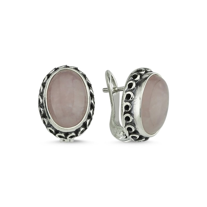 Rose Quartz Handmade Earrings - E83889