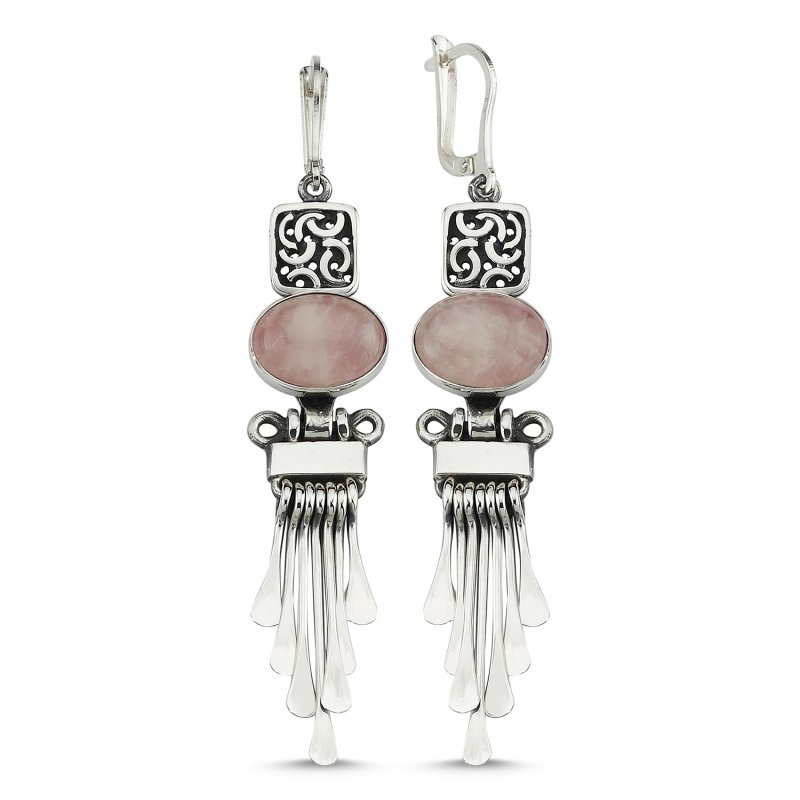 Rose Quartz Handmade Earrings - E83921