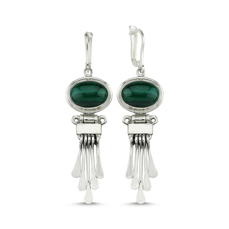 Malachite Stone Handmade Earrings - E83973
